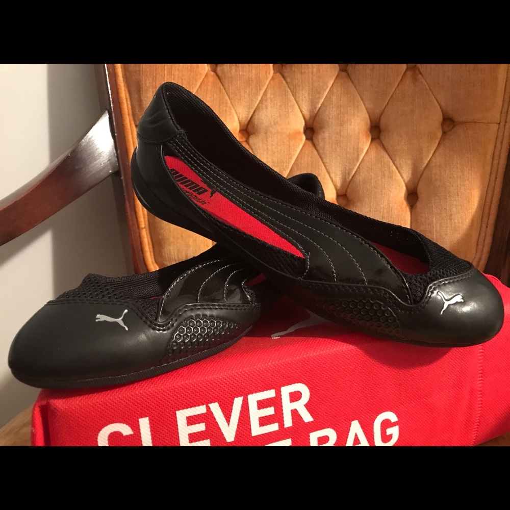 Black Puma Sneaker Flats